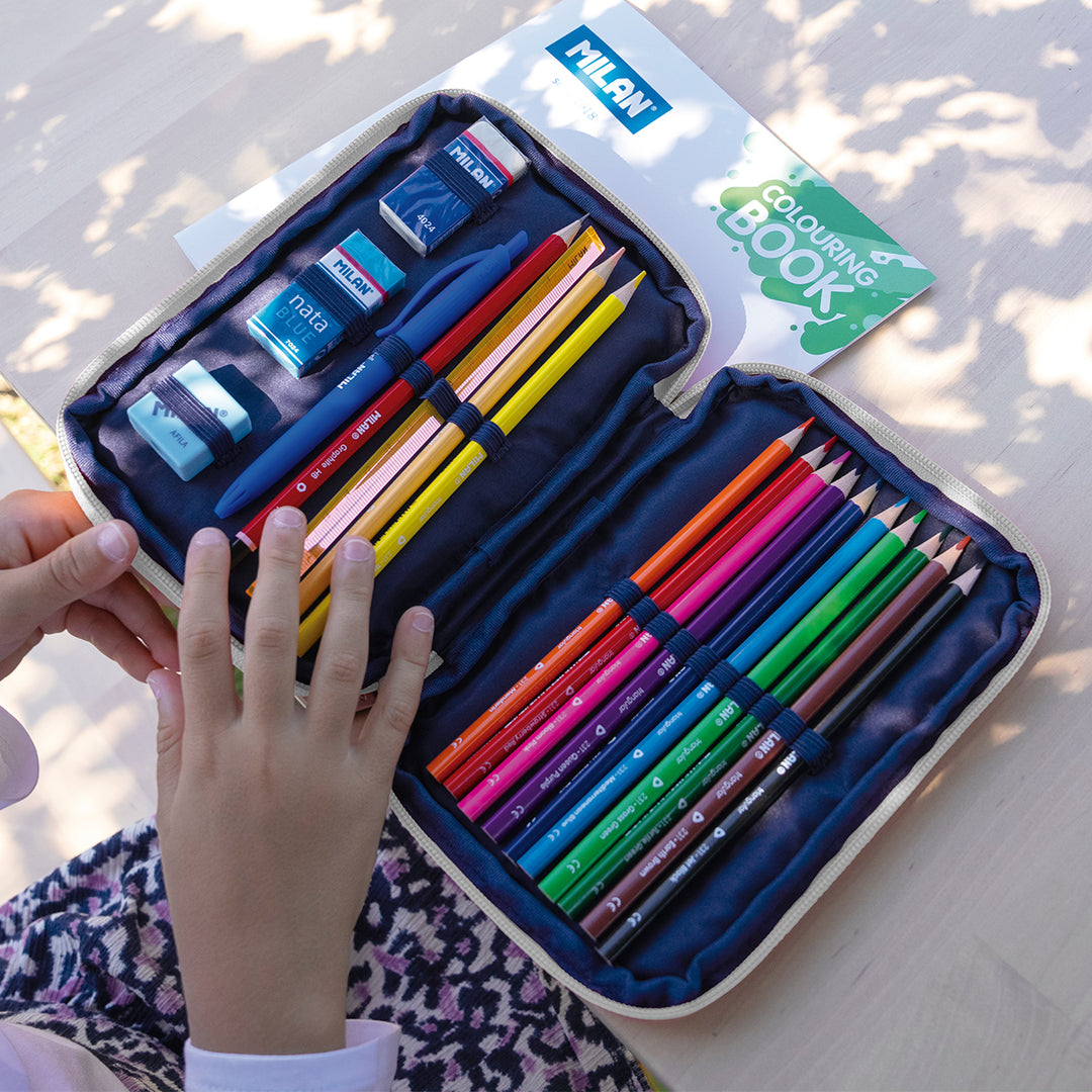 MILAN - Plumier de 2 Pisos con Contenido de 36 Piezas. Colección 430 since 1918. Beige