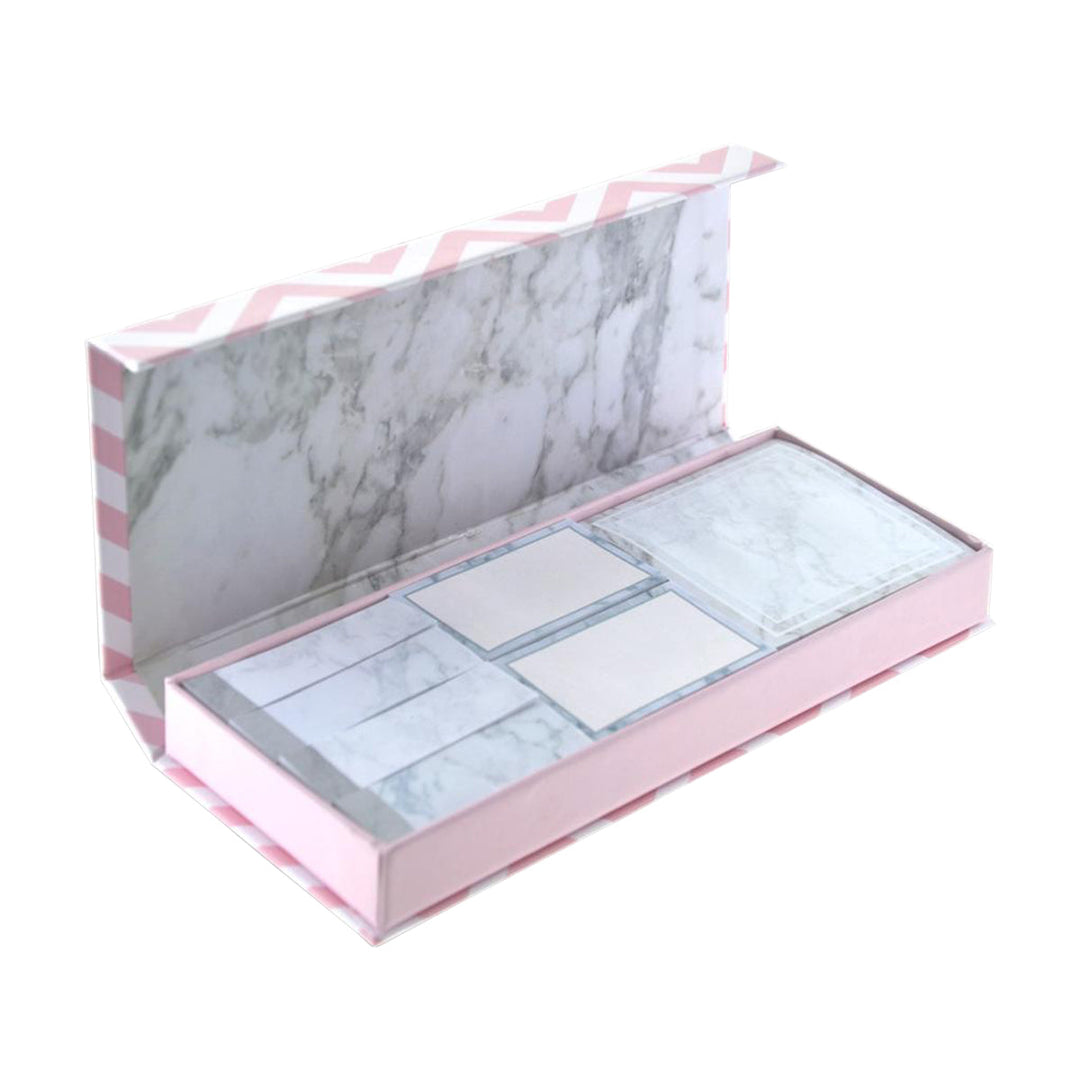 OFFICE BOX North Glace - Estuche de Notas Adhesivas con Cierre Magnético. Rosa