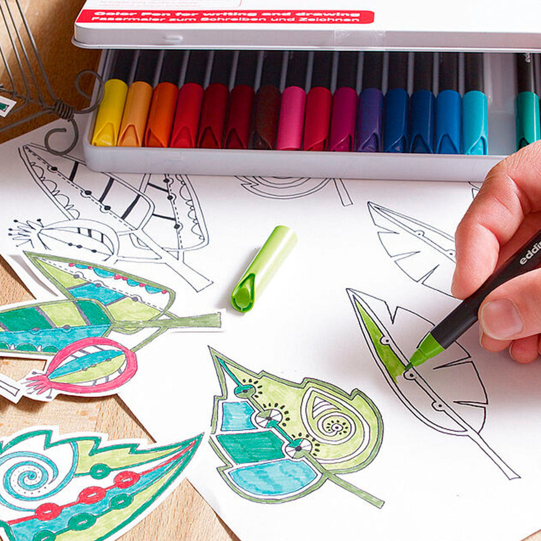 Edding 1200 - Rotulador de Fibra con Punta Redonda de 1 mm. Negro