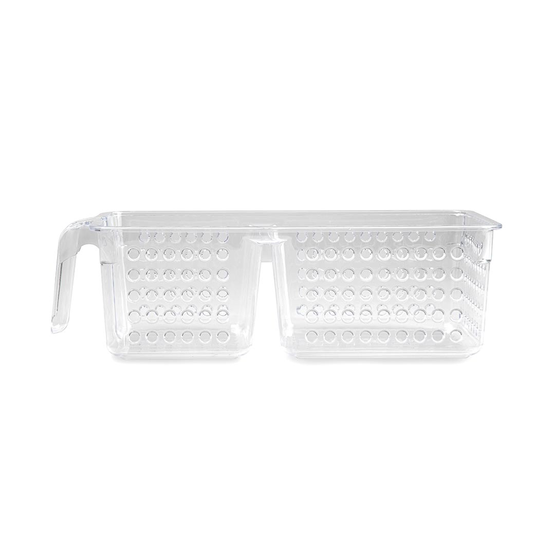 Plastic Forte - Organizador de Nevera Doble Frigo Transparente con Asa