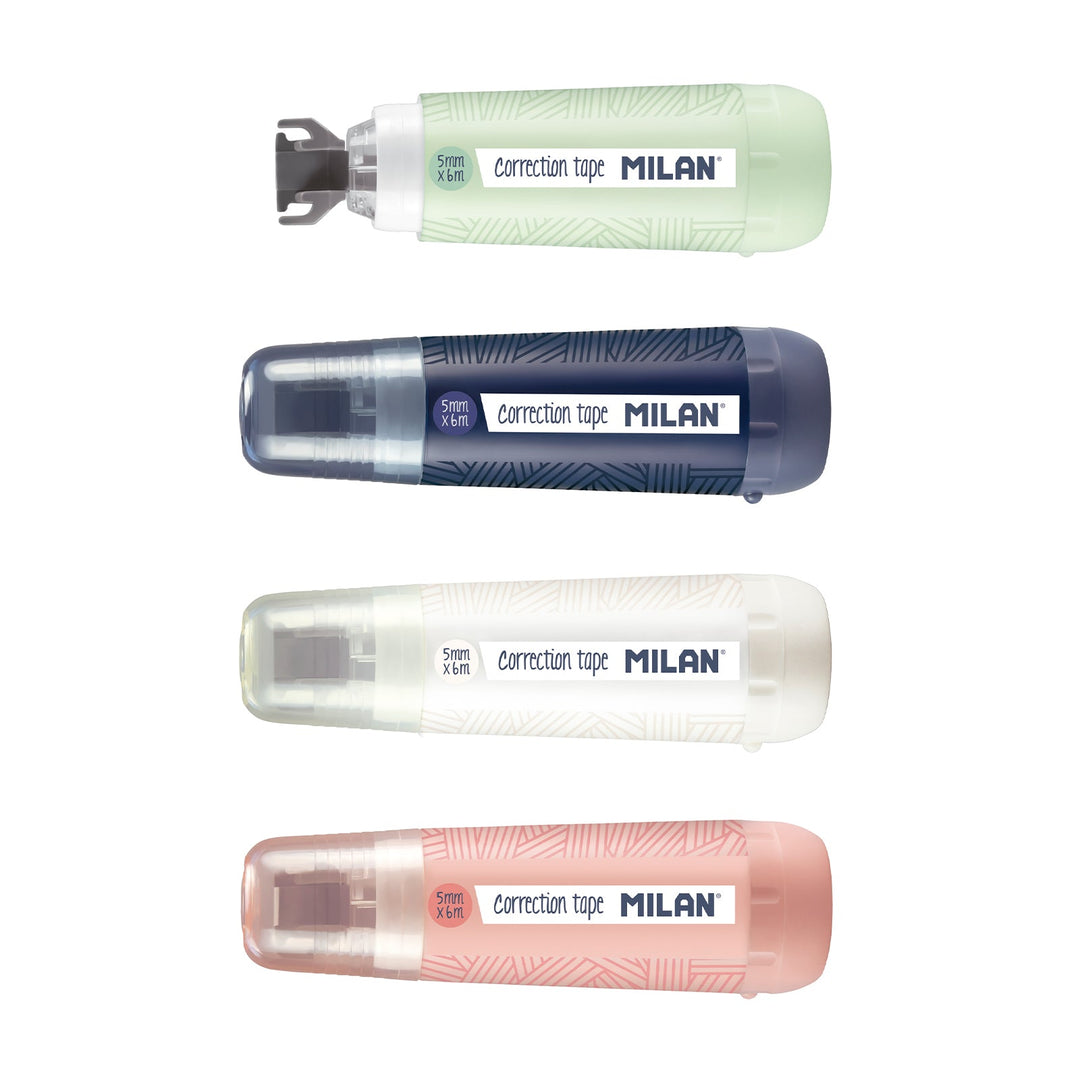 MILAN 1918 - Cinta Correctora Cilíndrica en Formato Mini. Apta para Zurdos. Surtido