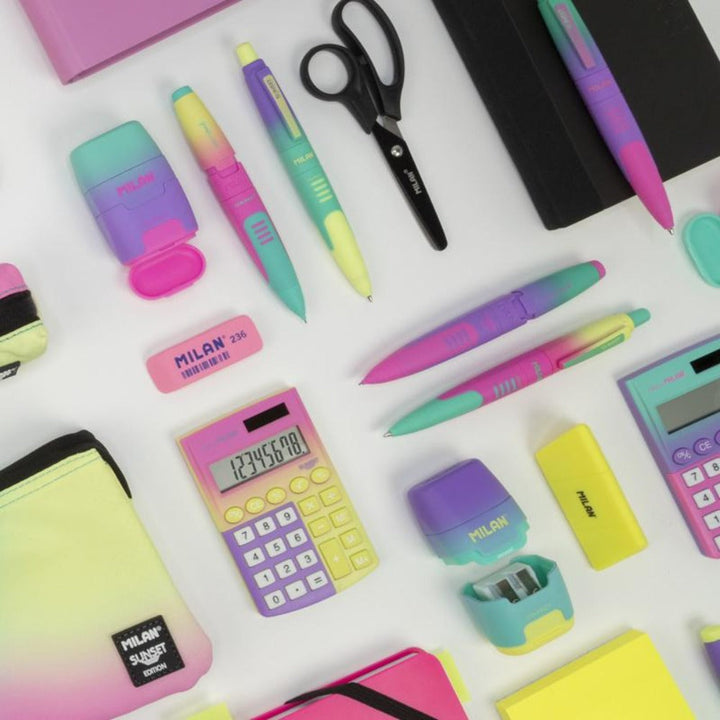 MILAN 176568920SN - Bolígrafo con Pulsador, Tinta Azul COMPACT Sunset