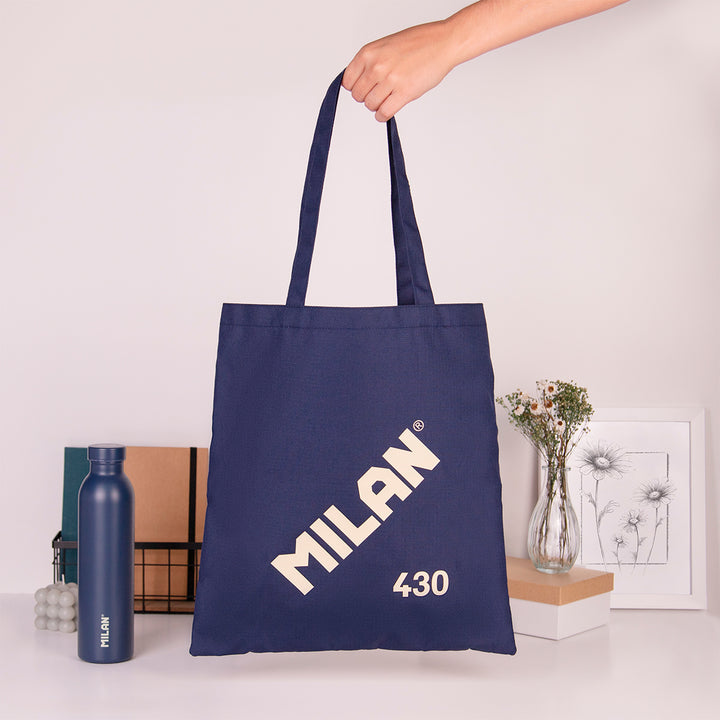 MILAN 430 - Bolsa Multiusos Tote Bag Colección 1918 Medida 41 x 38 cm. Azul Marino
