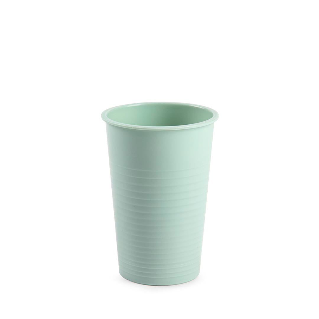 Plastic Forte - Lote de 6 Vasos de Agua de 200 ml Reutilizables. Ideal Fiestas. Verde