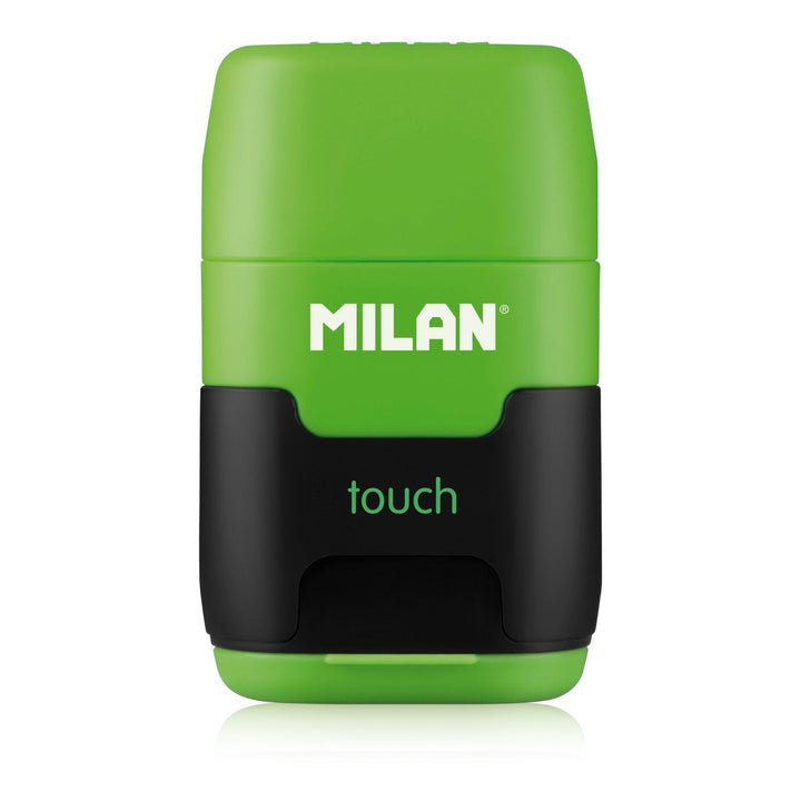 MILAN COMPACT TOUCH - Afilaborra Compact. Combinación de Goma y Sacapuntas Doble. Verde