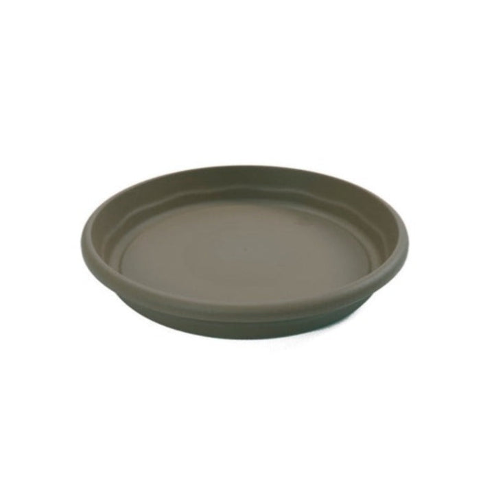 Plastiken TERRA - Plato Redondo de 22 cm para Macetas de 26 cm 6L. Taupe