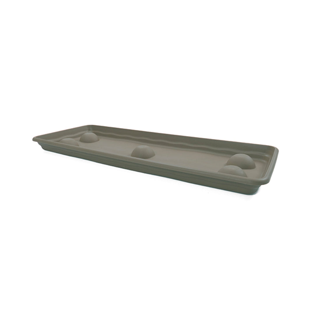 Plastiken TERRA - Plato Rectangular de 77 cm para Jardinera de 80 x 33 cm. Taupe