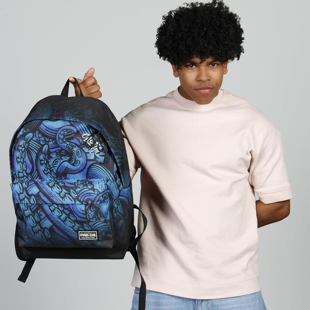 PRODG Caothic- Mochila Urbana con Un Compartimento y 2 Bolsillos Frontales. Azul