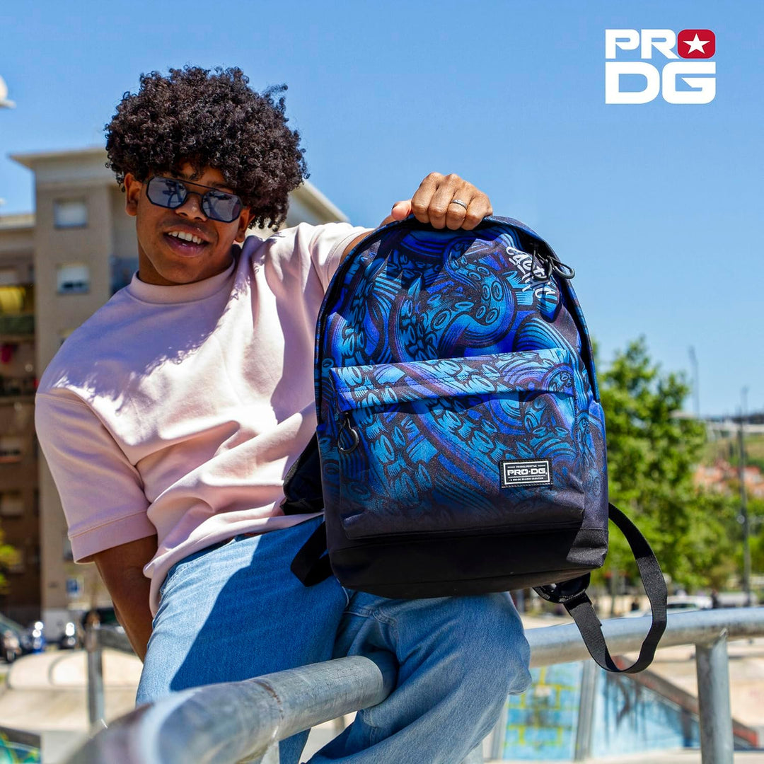 PRODG Caothic- Mochila Urbana con Un Compartimento y 2 Bolsillos Frontales. Azul