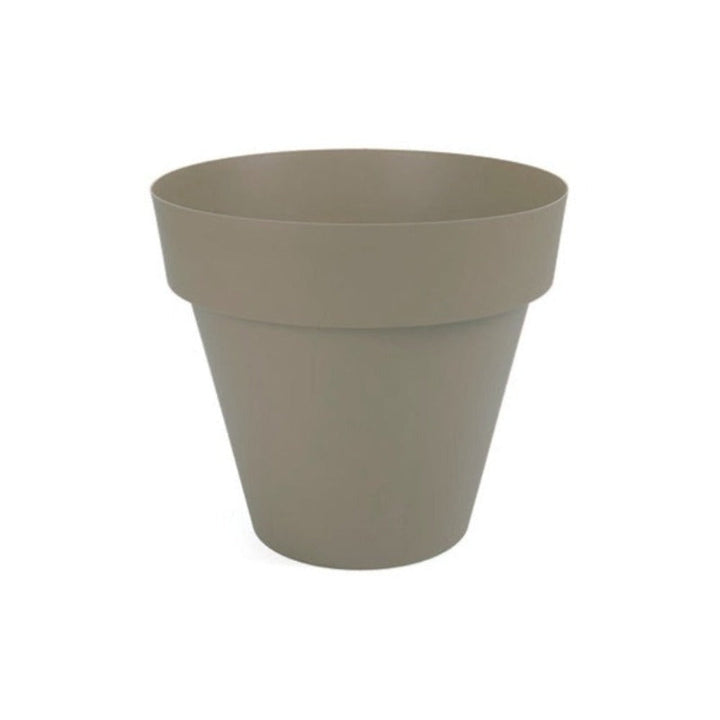 Plastiken TES - Maceta Redonda Clásica Diámetro 22 cm Capacidad 4.5L. Taupe