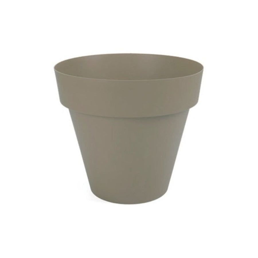 Plastiken TES - Maceta Redonda Clásica Diámetro 22 cm Capacidad 4.5L. Taupe