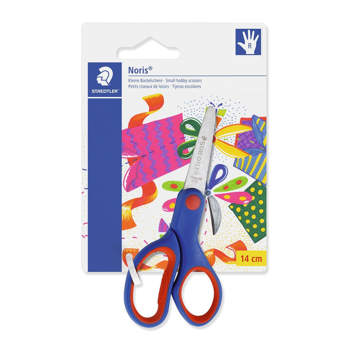 STAEDTLER 965 14 NBK - Tijeras Manualidades de Cuchillas Romas. Diestros Noris 14 cm