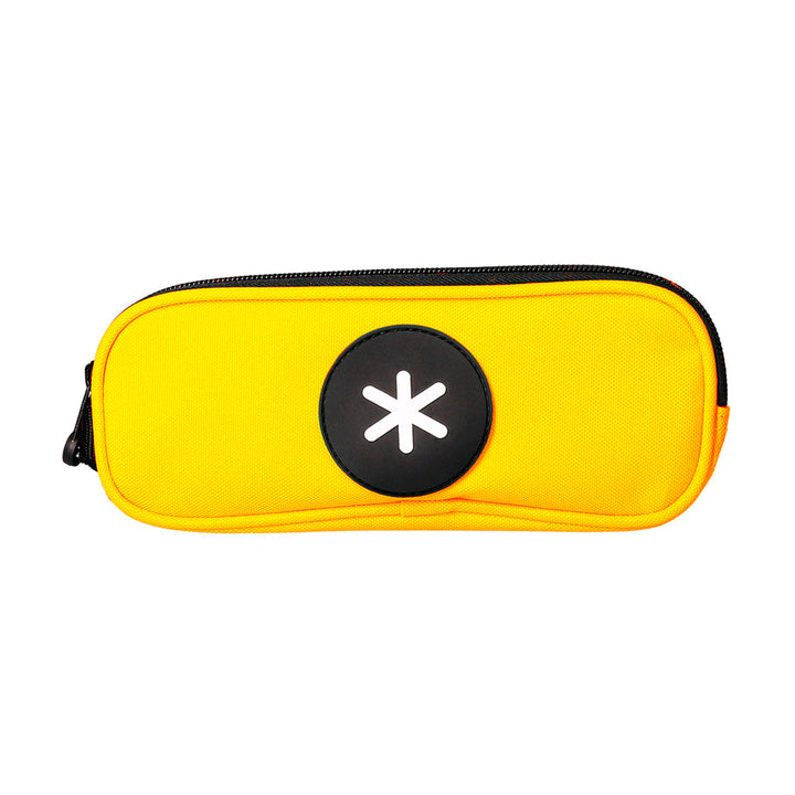 Antartik - Estuche Escolar Doble Portatodo de Alta Capacidad con 2 Cremalleras, Mostaza