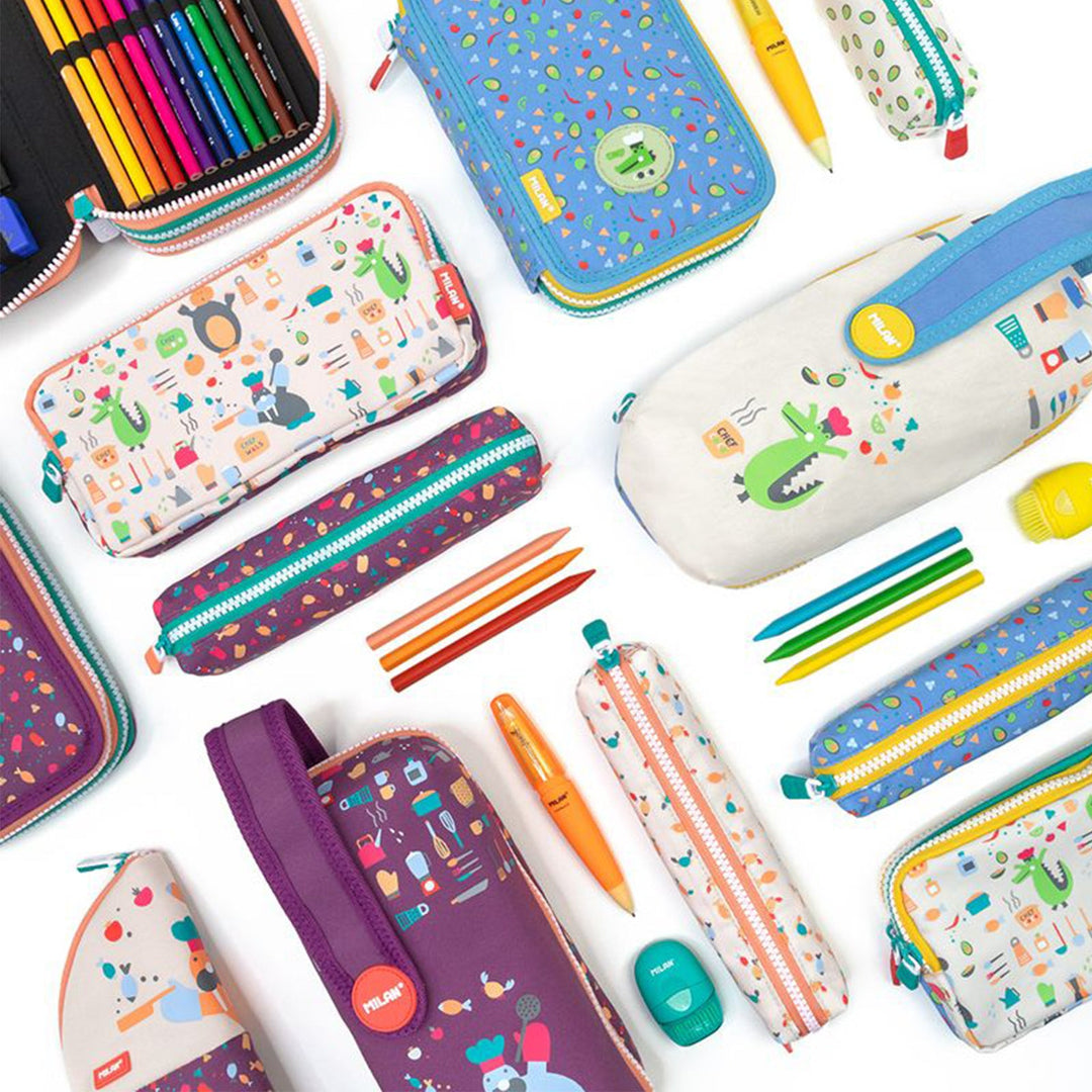 MILAN Super Chefs - Estuche Portatodo Multiusos en Formato Mini. Morado