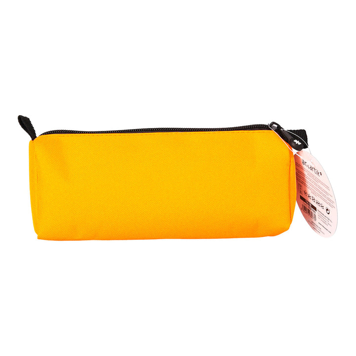 Antartik - Estuche Escolar Portatodo Triangular de Alta Capacidad, Mostaza