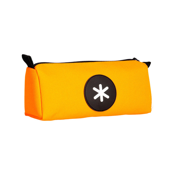 Antartik - Estuche Escolar Portatodo Triangular de Alta Capacidad, Mostaza