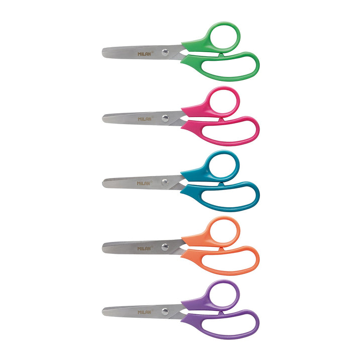 MILAN - Tijeras Escolares de 13.3 cm con Punta Redonda. Surtido