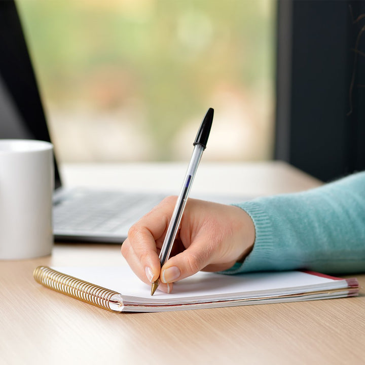 BIC - Set de 10 Bolígrafos Cristal Original Medium de Tinta de Aceite. Negro