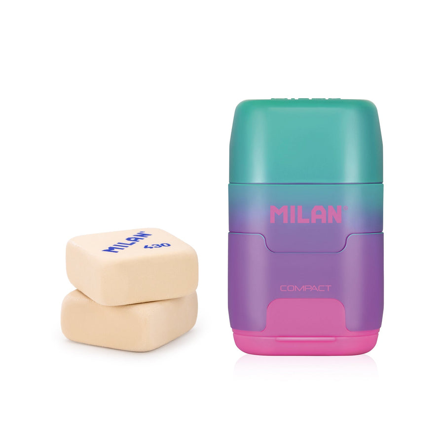 MILAN Sunset - Afilaborra Compact. Combinación de Goma y Sacapuntas Doble. Lila