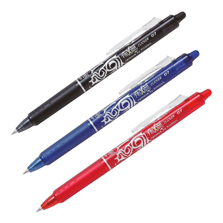 PILOT FriXion Ball Clicker - Bolígrafo Borrable y Recargable de 0.7mm, Softgrip Anti Fatiga
