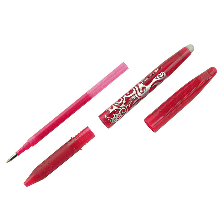 PILOT - Set de 3 Bolígrafos FriXion Ball Borrables y Recargables 0.7 mm Anti Fatiga. Rojo
