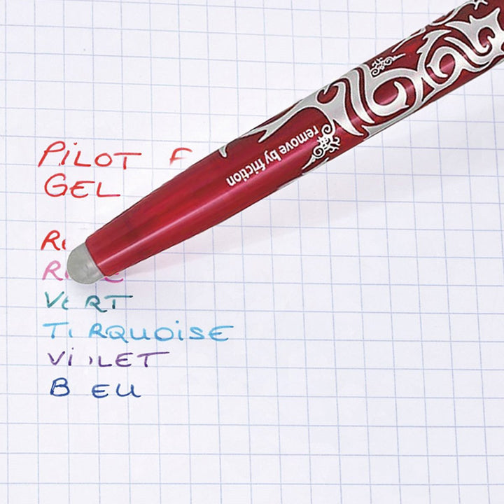 PILOT - Set de 3 Bolígrafos FriXion Ball Borrables y Recargables 0.7 mm Anti Fatiga. Rojo