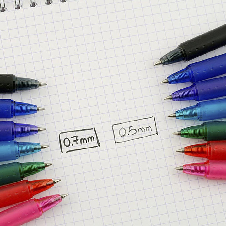 PILOT - Set de 3 Bolígrafos FriXion Ball Clicker Borrables y Recargables 0.7 mm. Negro