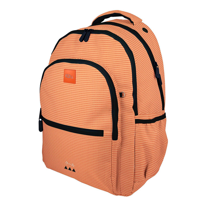 Grafoplás Kūru -  Mochila Escolar 3 Cremalleras con Divisor para Portátil. Adaptable Carrito. Melocotón