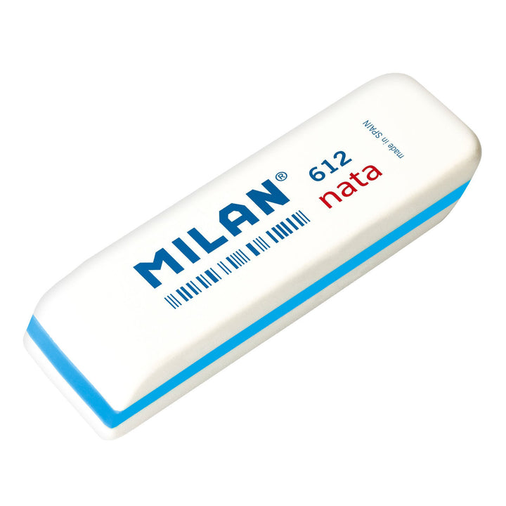 MILAN CPM612 - Set de 6 Gomas de Borrar Suaves y Versátiles Tipo Nata® 612 Biseladas