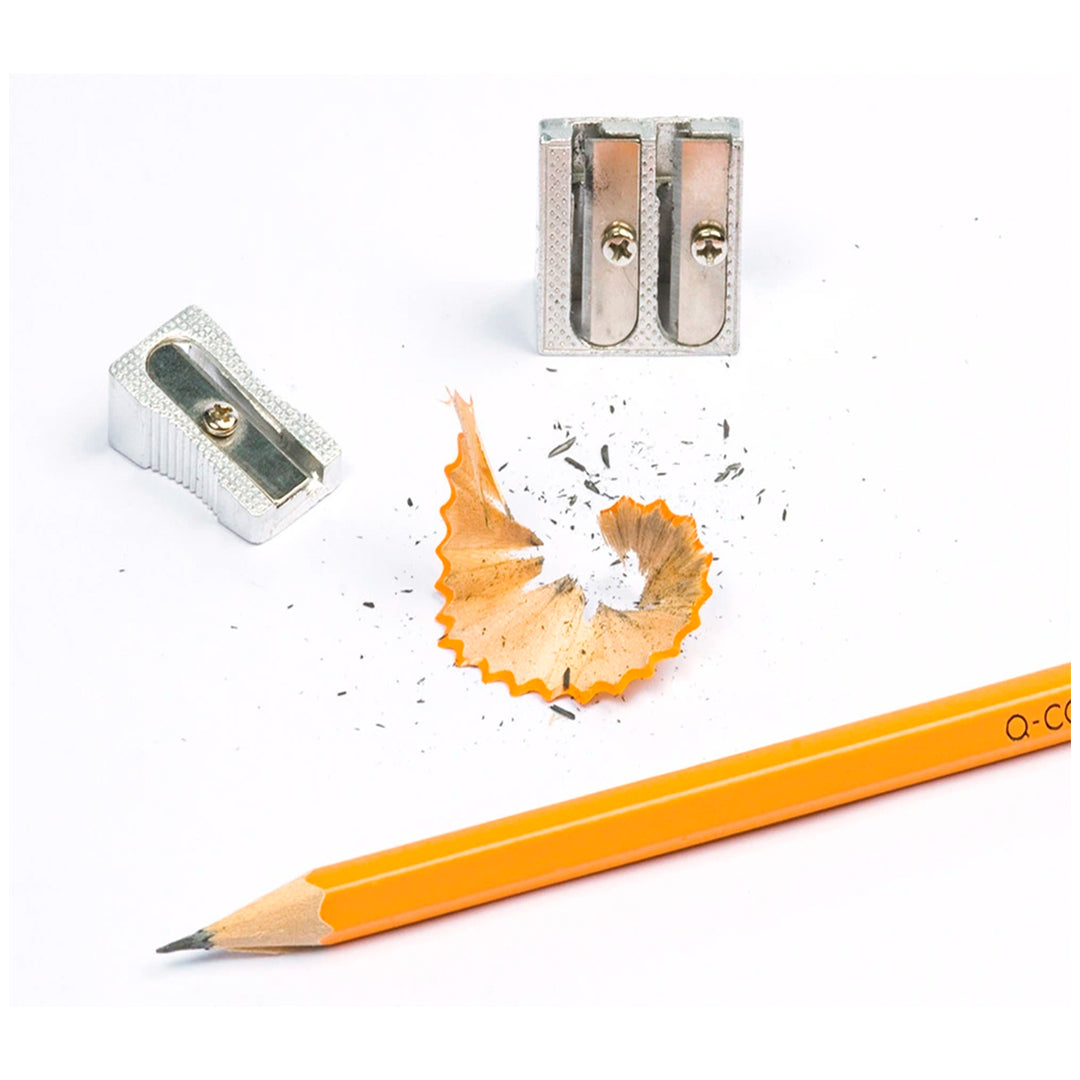 Q-CONNECT - Sacapuntas Metálico de 2 Usos
