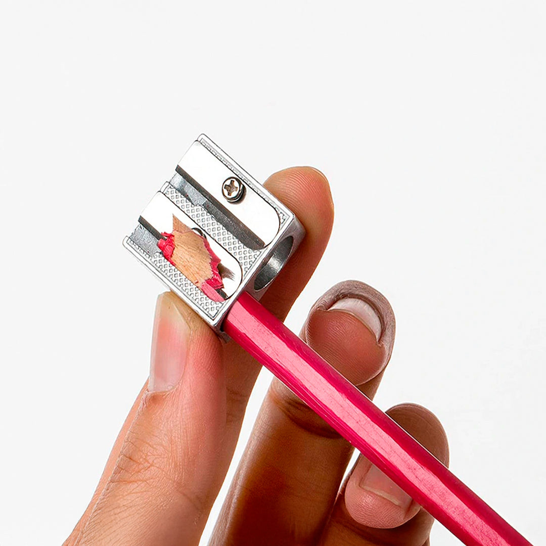 Q-CONNECT - Pack de 4 Sacapuntas Metálico de 2 Usos