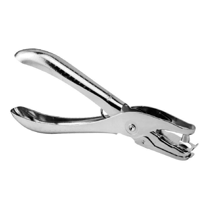 Q-CONNECT - Taladrador Q-Connect Kf18765 de Tenaza Metalico Cromado 1 Taladro Abertura 6 mm Capacidad 6 Hojas