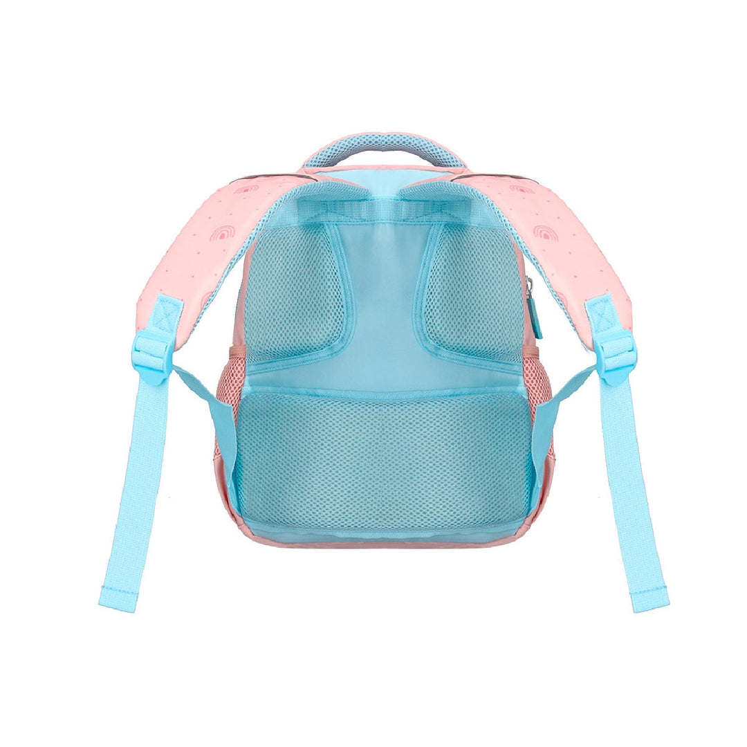 LIDERPAPEL - Cartera escolar liderpapel moc hila multibolsillo infantil rainbows rosa 350x110x270 mm. 