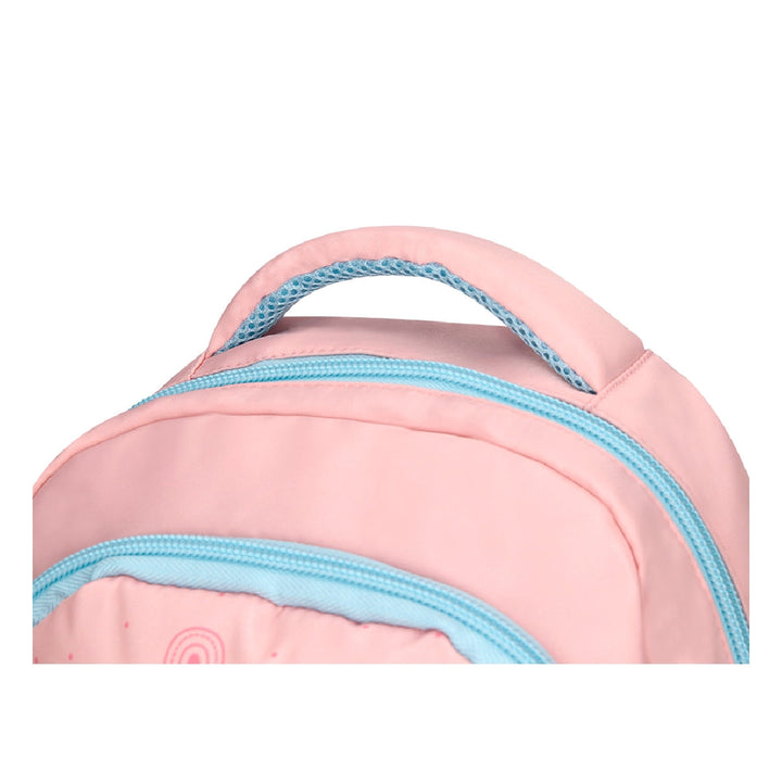 LIDERPAPEL - Cartera escolar liderpapel moc hila multibolsillo infantil rainbows rosa 350x110x270 mm. 