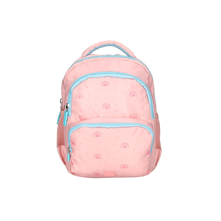 LIDERPAPEL - Cartera escolar liderpapel moc hila multibolsillo infantil rainbows rosa 350x110x270 mm. 