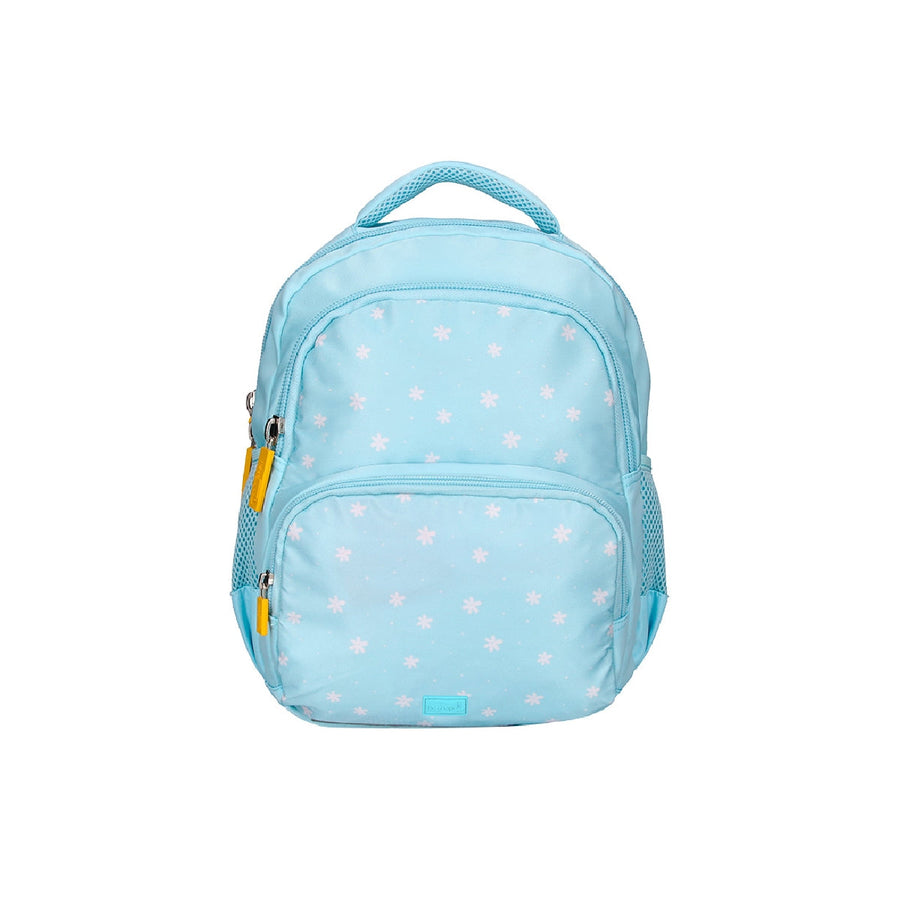 LIDERPAPEL - Cartera escolar liderpapel moc hila multibolsillo infantil flowers azul 350x110x270 mm. 