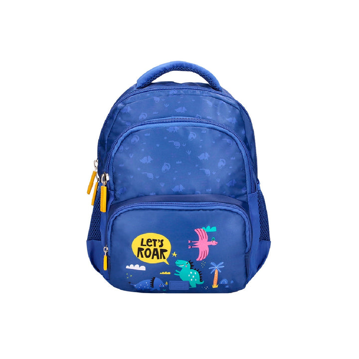 LIDERPAPEL - Cartera escolar liderpapel moc hila multibolsillo infantil dino azul 350x110x270 mm. 