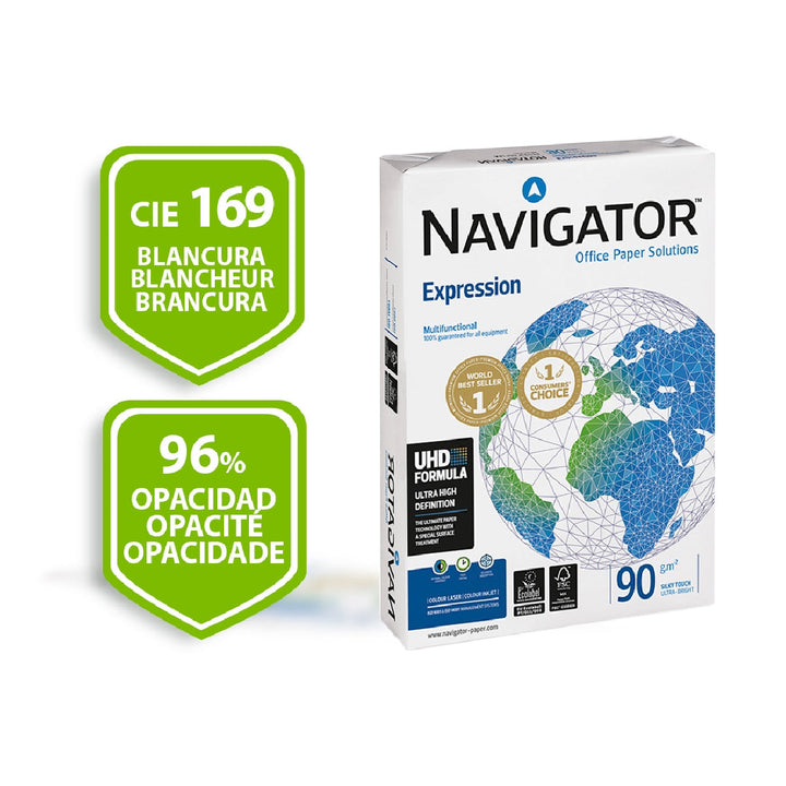 NAVIGATOR - Papel Fotocopiadora Navigator Din A4 90 Gramos Paquete de 500 Hojas