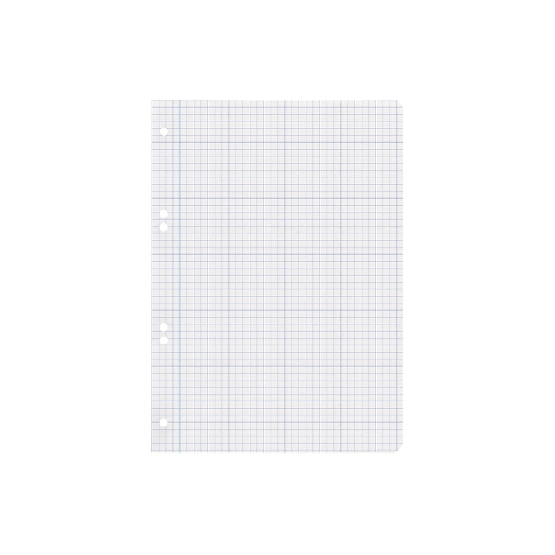 LIDERPAPEL - Recambio Liderpapel Cuarto 100 Hojas 60g/M2 Cuadro 6mm Con Margen 6 Taladros