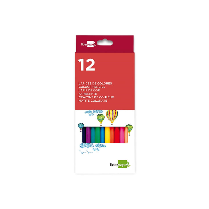 LIDERPAPEL - Lapices de Colores Liderpapel Caja de 12 Unidades Colores Surtidos.