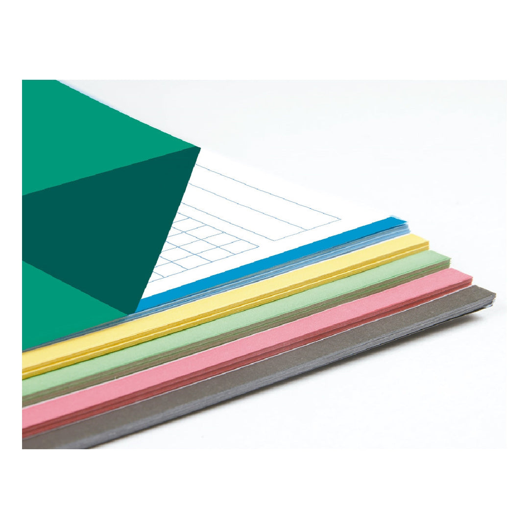 LIDERPAPEL - Recambio Liderpapel A4 100 Hojas 100g/M2 Cuadro 5mm 4 Taladros Bandas de 5 Colores