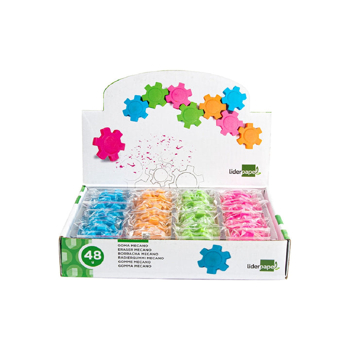 LIDERPAPEL - Goma Liderpapel Mecano Con Forma de Rueda Colores Surtidos