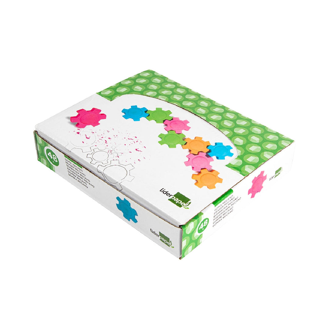 LIDERPAPEL - Goma Liderpapel Mecano Con Forma de Rueda Colores Surtidos