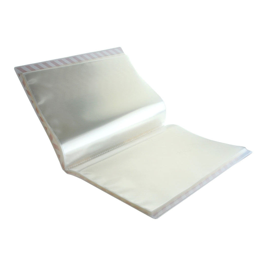 OFFICE BOX North Glace - Carpeta de Fundas A4 con Tapas Flexible. Incluye 40 Fundas. Coral