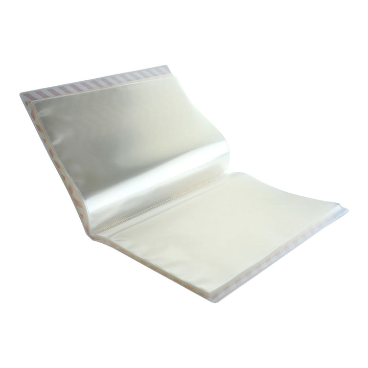 OFFICE BOX North Glace - Carpeta de Fundas A4 con Tapas Flexible. Incluye 40 Fundas. Coral