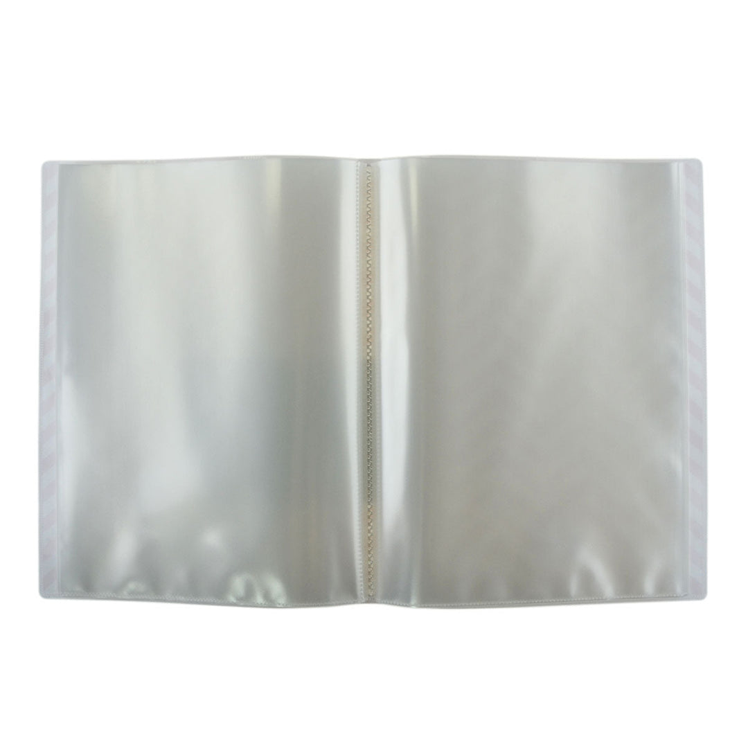 OFFICE BOX North Glace - Carpeta de Fundas A4 con Tapas Flexible. Incluye 40 Fundas. Coral