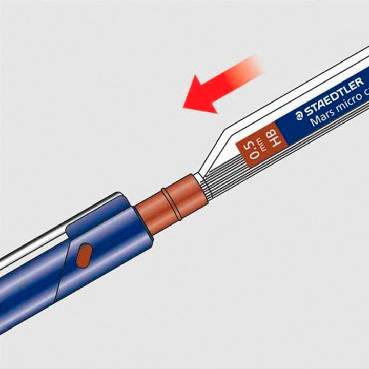 Staedtler Mars - Tubo de Minas para Portaminas de Dureza 2H, Ancho de Línea 0.5 mm