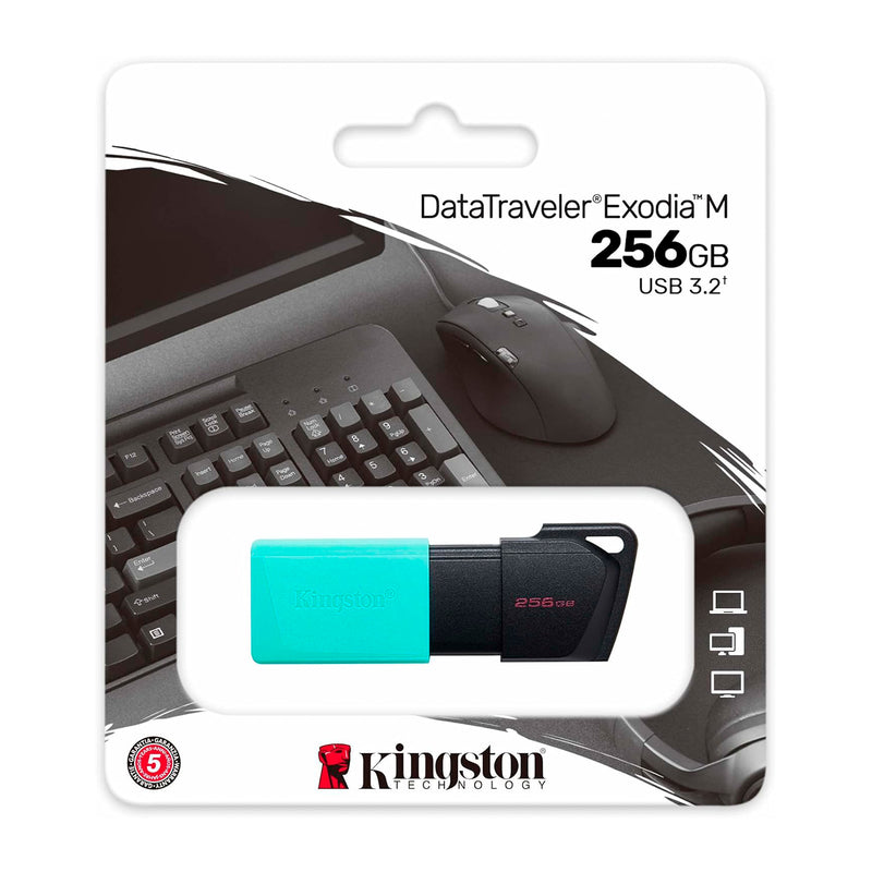 Kingston DTXM - Memoria Flash USB-C 3.2 DataTraveler Exodia M 256GB Azul