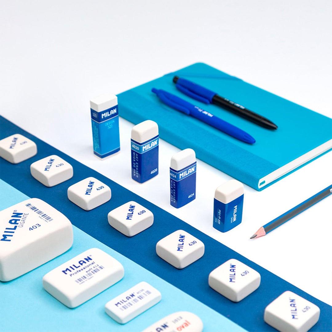 MILAN - Caja 20 Gomas de Borrar Nata 320. Envueltas Individualmente en Cartón