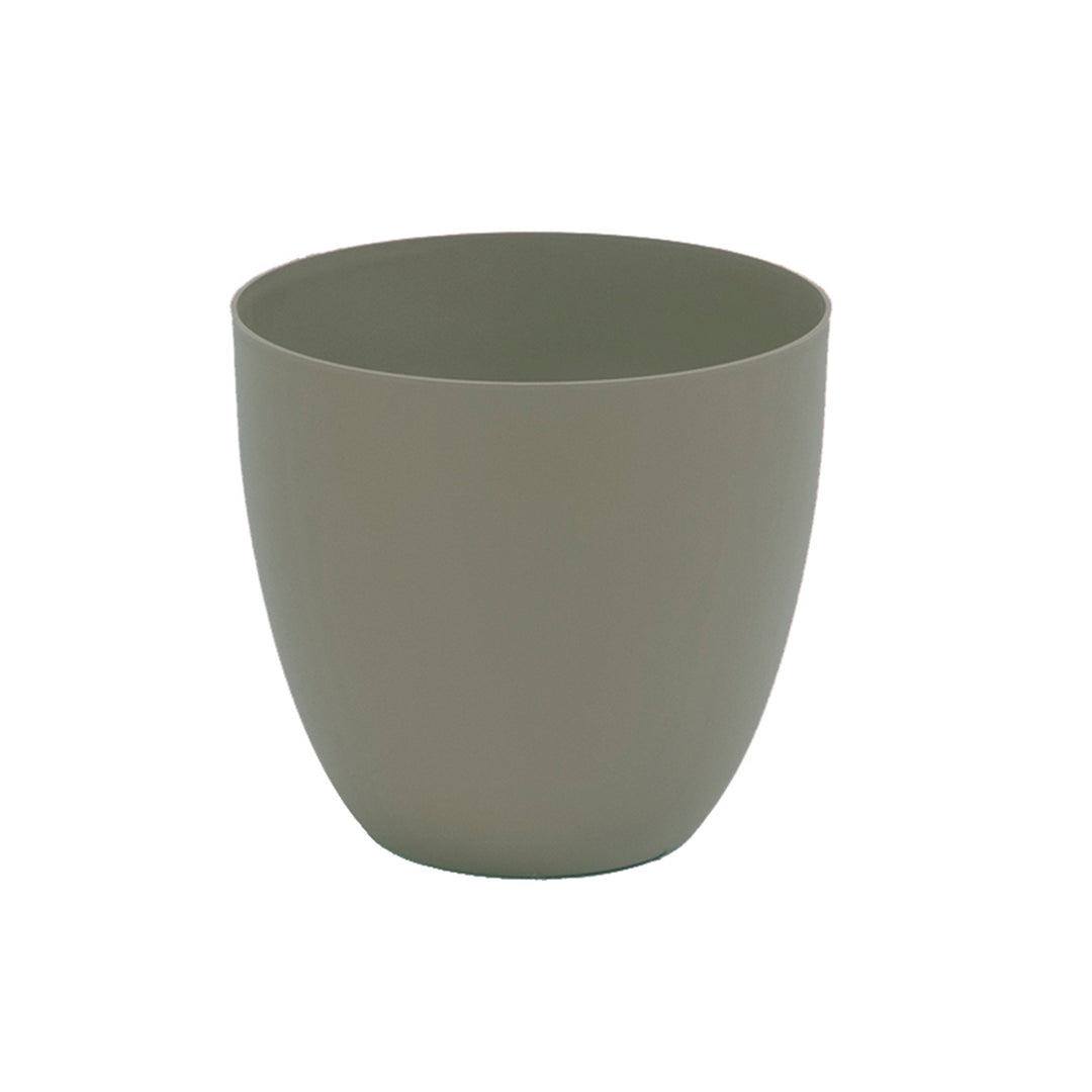 Plastiken TES - Maceta Cuenco Redonda Medida 22 cm 6L. Taupe